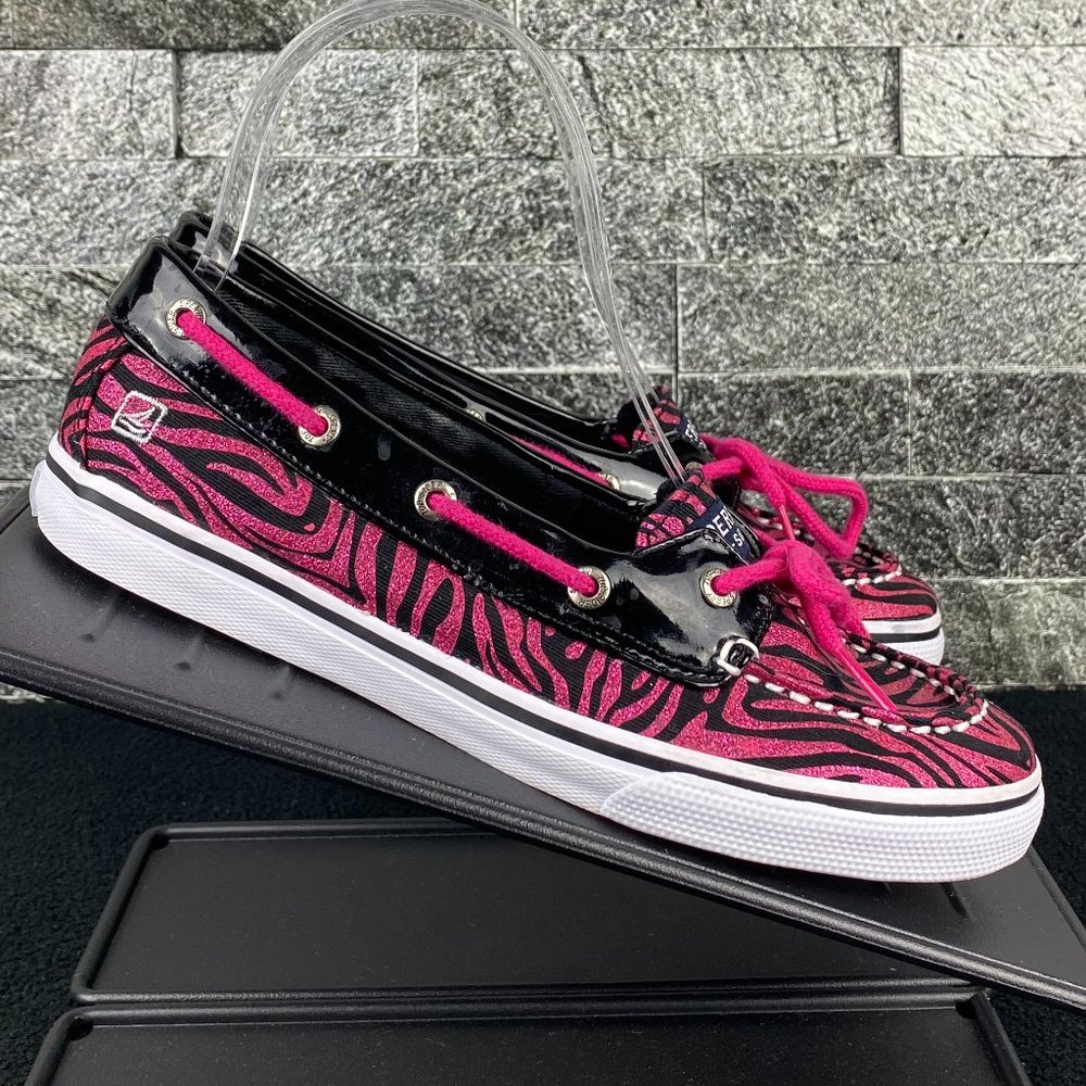 Sperry Top Sider Pink Glitter Tiger 4M